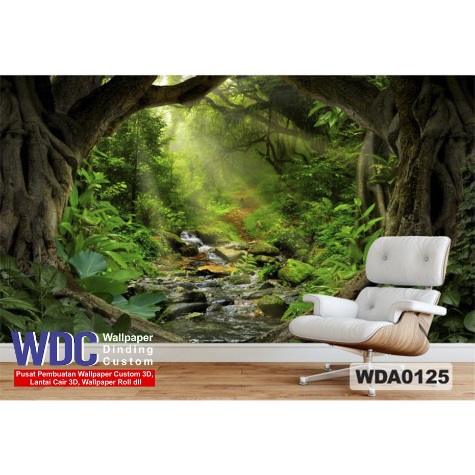 wallpaper 3d hutan, wallpaper dinding 3d hutan, wallpaper 3d murah, wallpaper 3d murah
