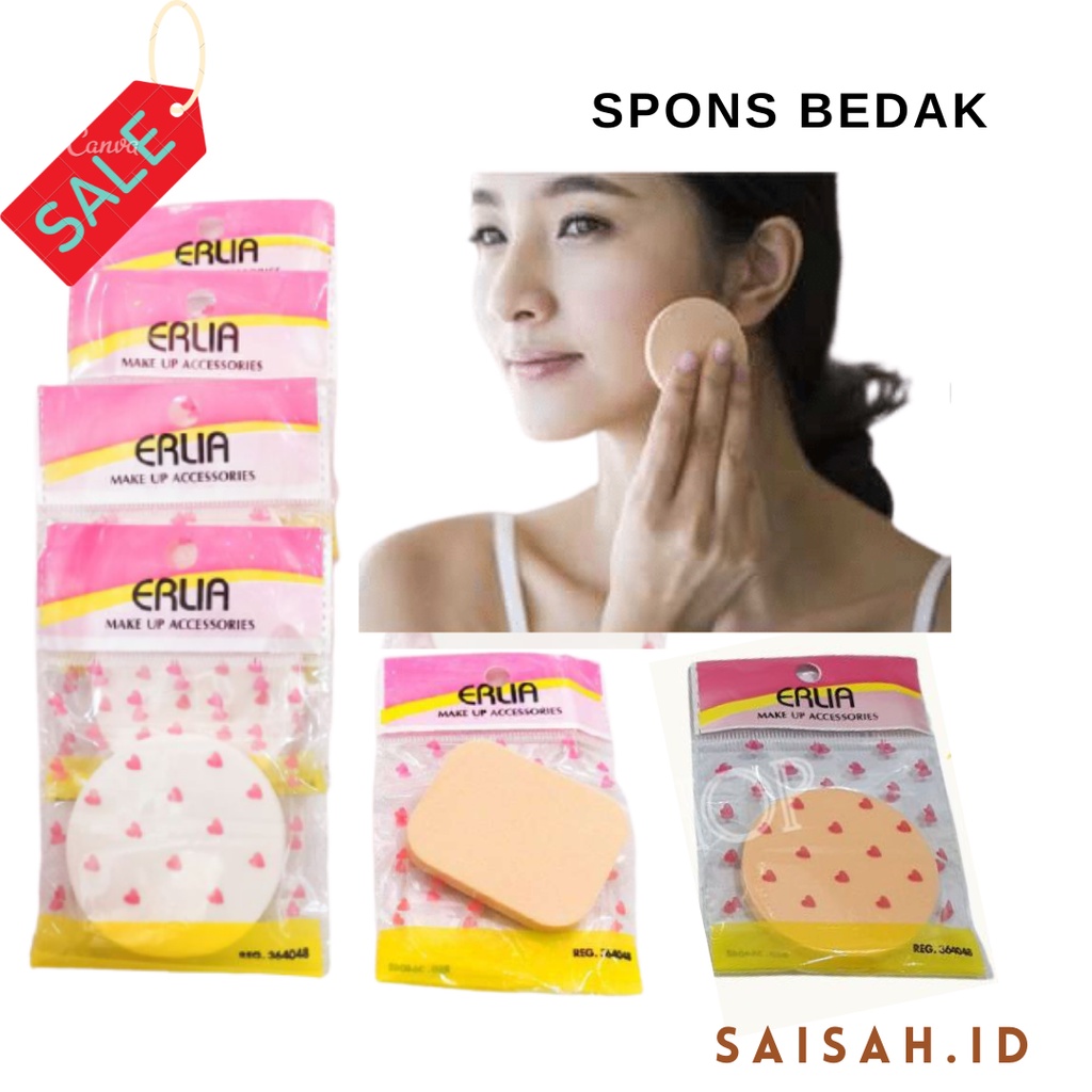 SPONS BEDAK ERLIA / SPONS BEDAK HALUS / SPONS BEDAK WAJAH / SPONS BEDAK MAKE UP / SPONGE BEDAK