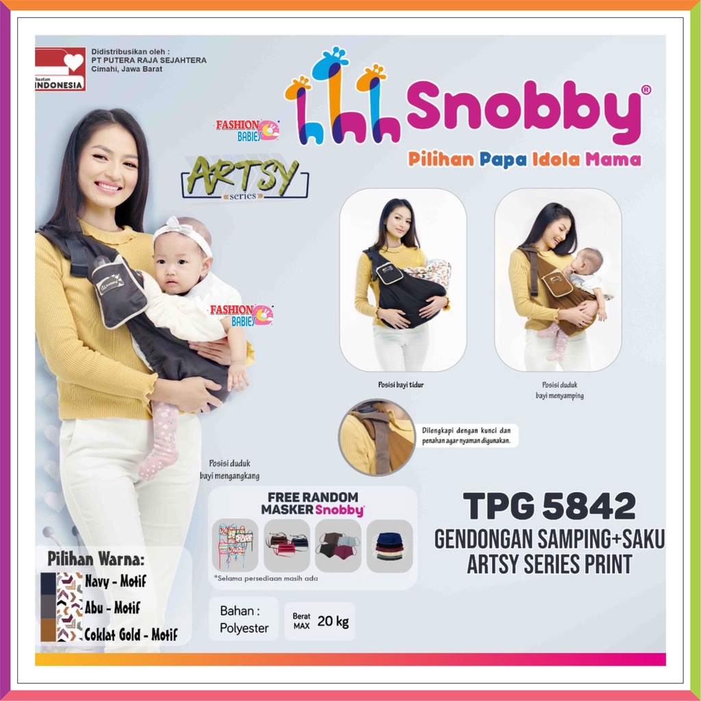 SNOBBY | GENDONGAN SAMPING BAYI RING SLING ARTSY ARROW BEACH FLAMINGO LINE SWAN SUMMIT SQUIREL