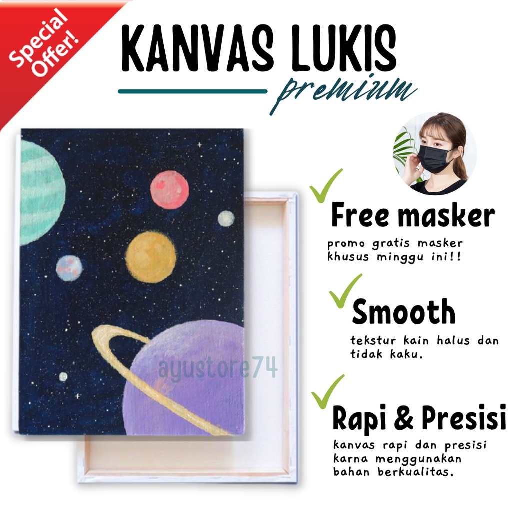 

Kanvas Lukis Putih Polos Free Masker / Kanvas Lukis Anak Sekolah / Kanvas Lukis A3 Murah Smooth