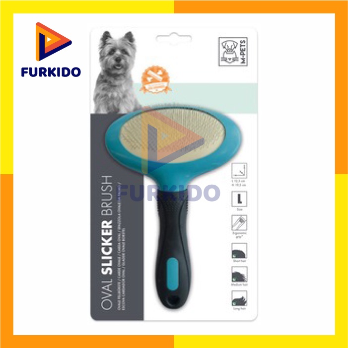 M-pets Oval Slicker Brush / Sisir Hewan Anjing Kucing