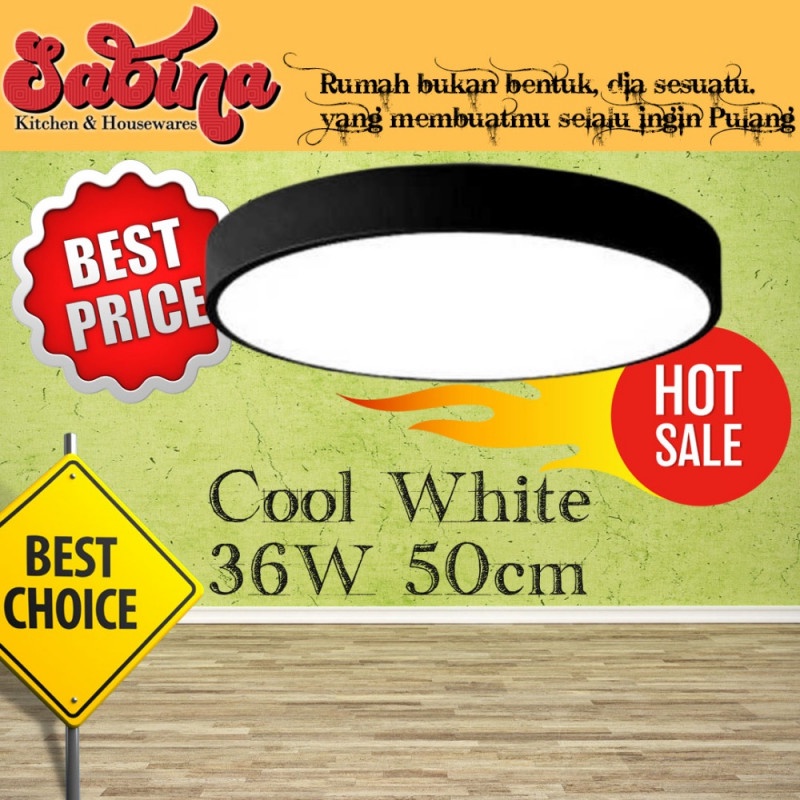 Lampu Plafon Bulat Ceiling Light LED 36W 50cm Model Modern Cool White