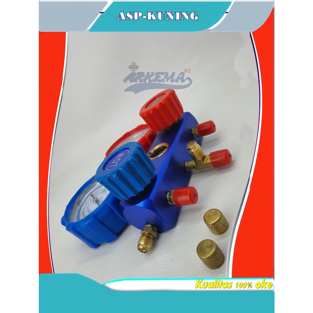 MANIFOLD DOUBLE TEKANAN TINGGGI R32 &amp; R410 PREMIUM CLASS | ANALISER , ANALIZER , MANIFOL , MANIPOL