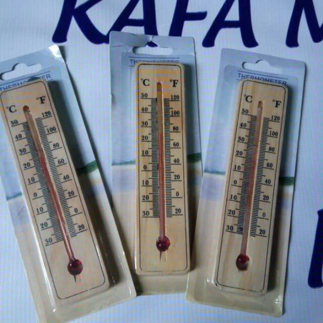 ALAT PENGUKUR SUHU RUANG/TERMOMETER RUANG KAYU | Shopee Indonesia