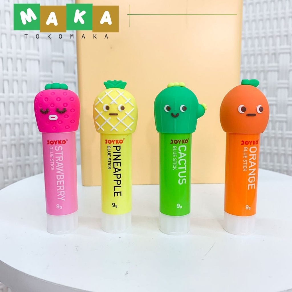 

lem stick joyko bentuk buah stick glue perlengkapan sekolah anak lem kertas batangan murah