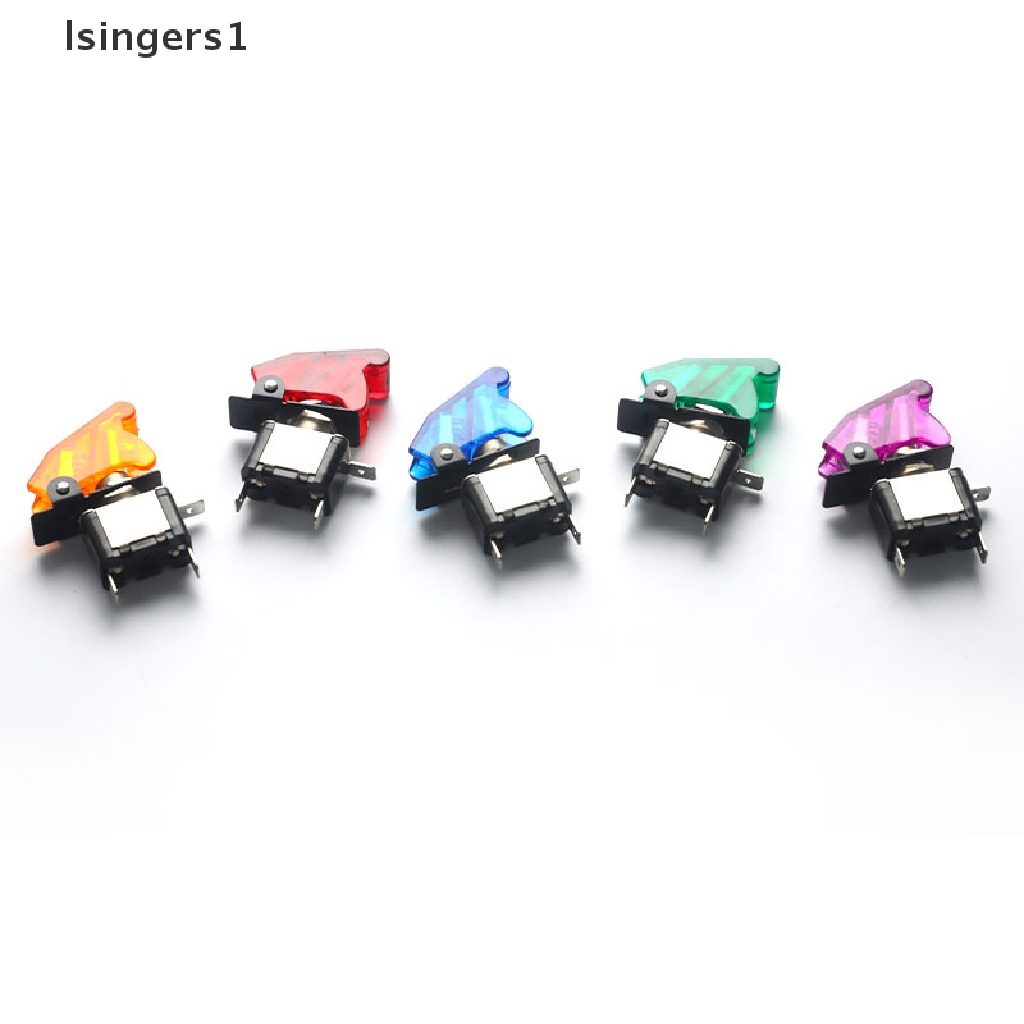 (lsingers1) Saklar Toggle Switch Flip Up 12V Dengan Lampu Led Untuk Mobil / Truk / Pesawat