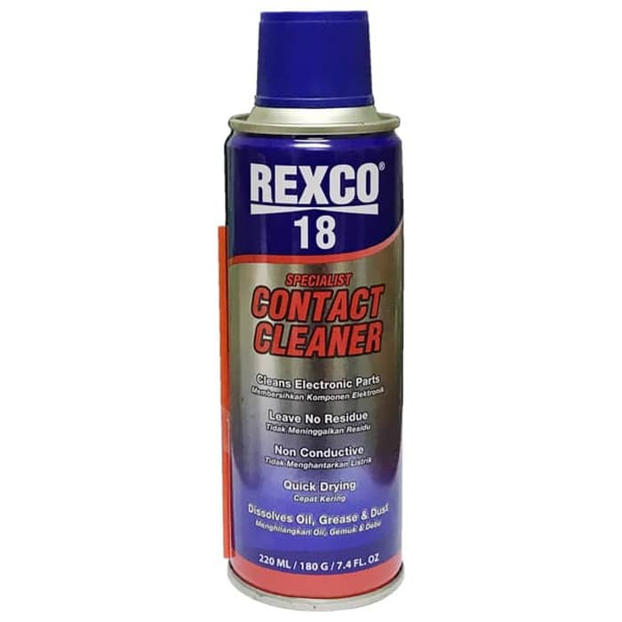 Rexco 18 Contact Cleaner Pembersih Elektrik &amp; Elektronik 220 mL REXCO 18 Specialist CONTACT CLEANER