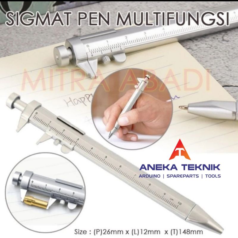 

PEN Ukur Sigmat Ballpoint Multifungsi Measuring Tool Scale Ruler