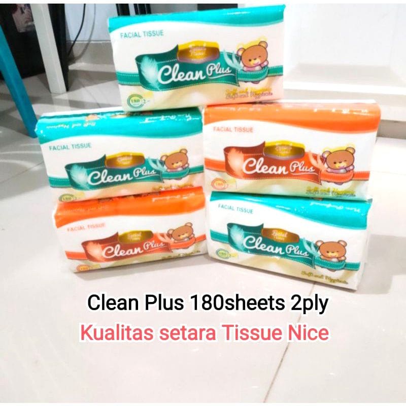 Facial Tissue Clean Plus 180sheets 2ply