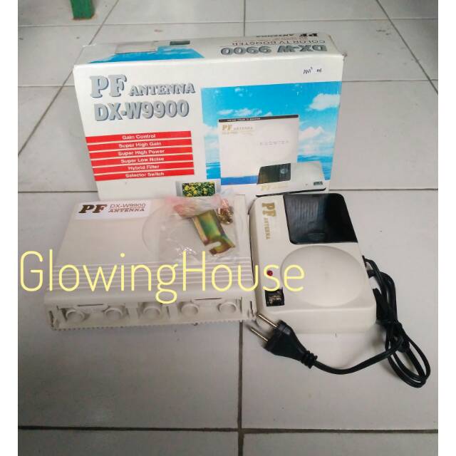 Booster antena TV DX W-9900 booster set atas dan bawah