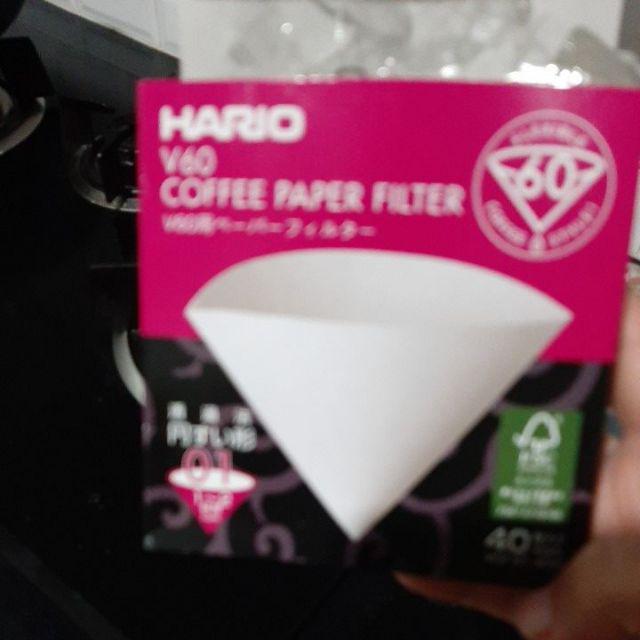 Hario Filter Paper White Vcf-01-40w V60 Pour Over 40pcs
