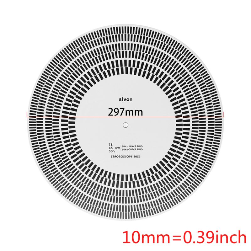 btsg LP Vinyl Record Turntable Phono Tachometer Calibration Strobe Disc Stroboscope Mat 33 45 78 RPM