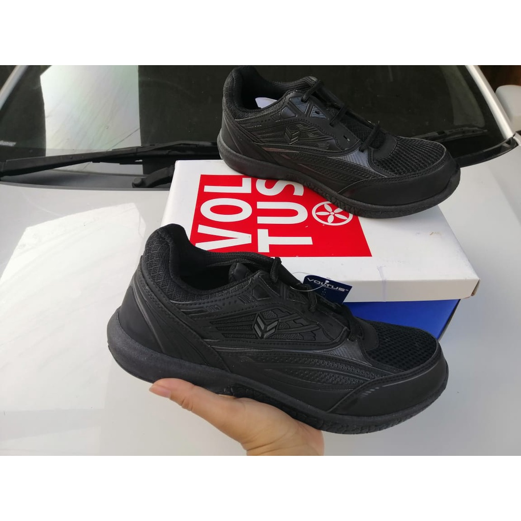 Voltus by ando Sepatu Sneakers Pria Full Hitam Size 39-43