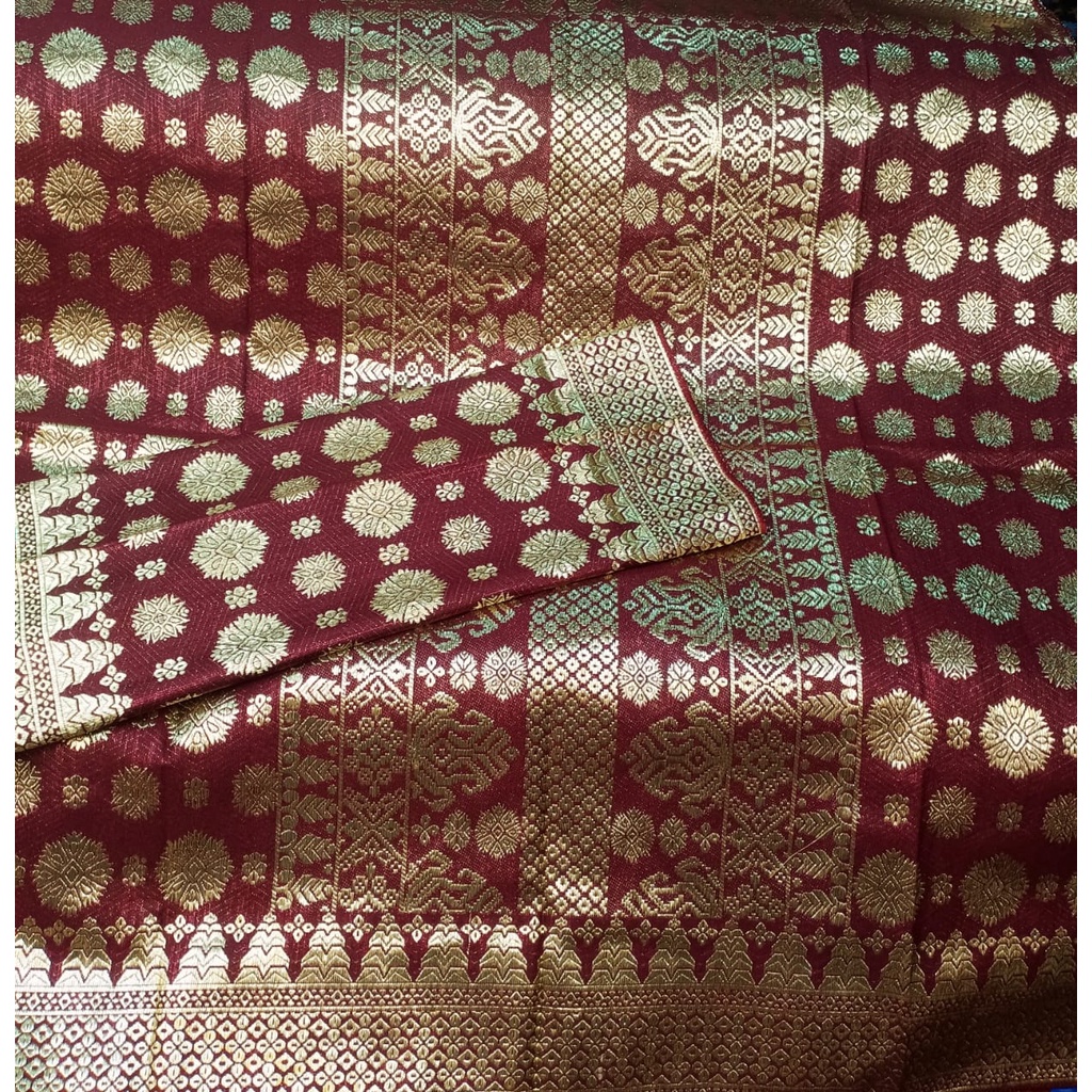 Songket Mesin | Songket Palembang  |  Motif Nampan Perak Lepus | Best Quality