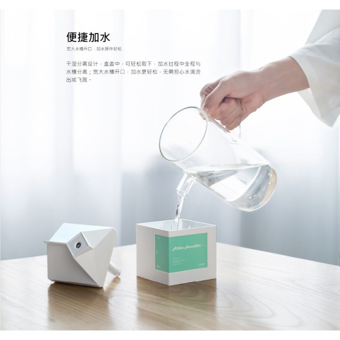 Milk Box Ultrasonic Air Humidifier Purifying USB Charging 260ml