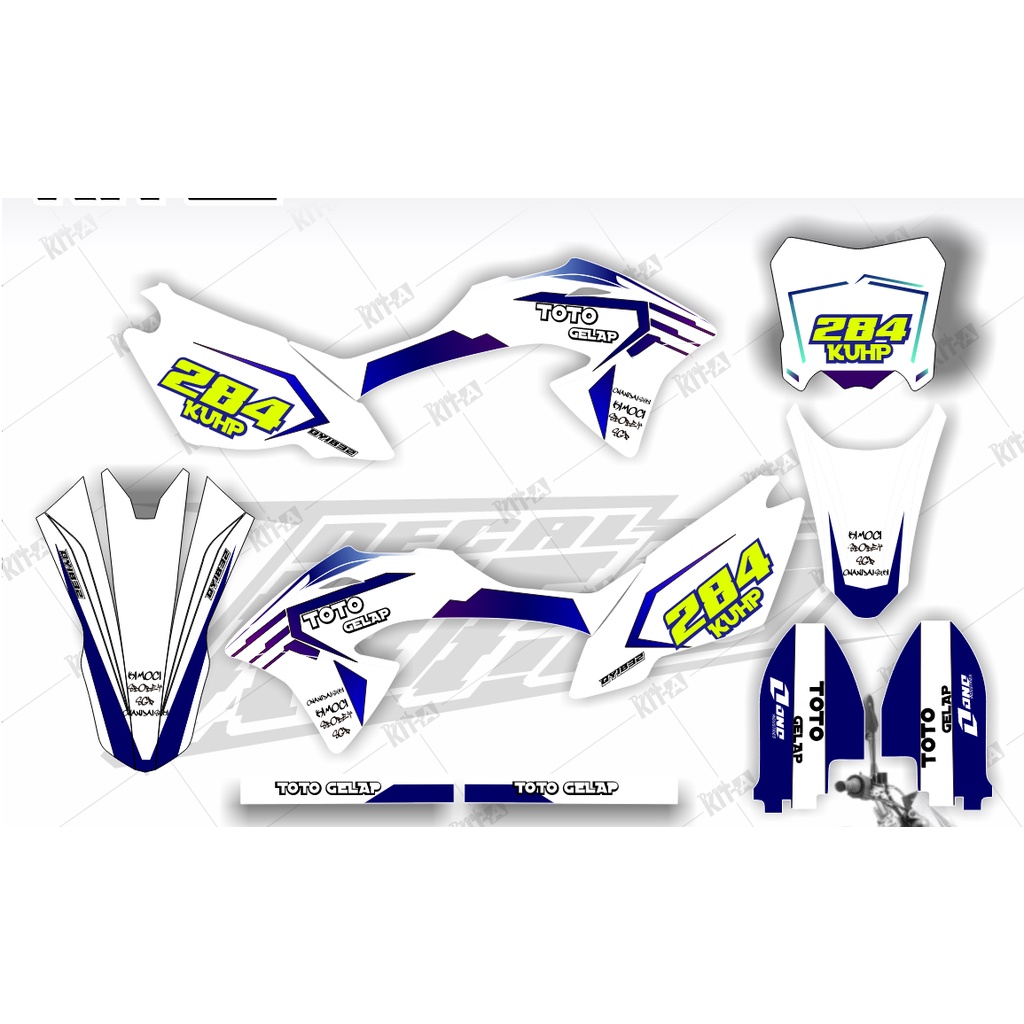 Decal Klx 150 Bf Putih