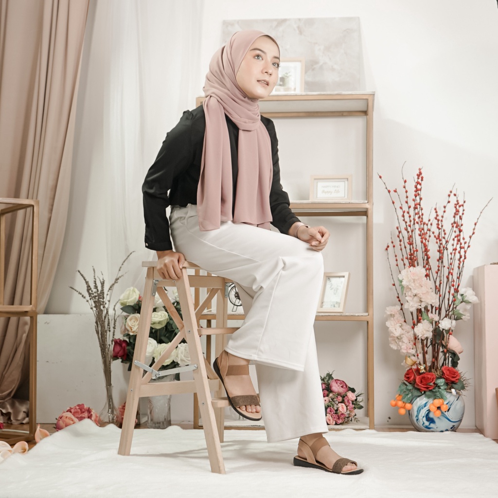 Sara Sara DIANA sepatu Sandal flat tali wanita cantik casual backstrap murah kekinian terbaru