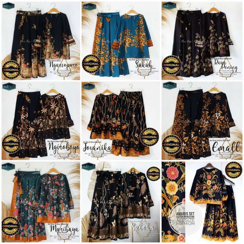 GROSIR SET WANITA ROK BLOUS BATIK HALUS EXCLUSIVE MODERN