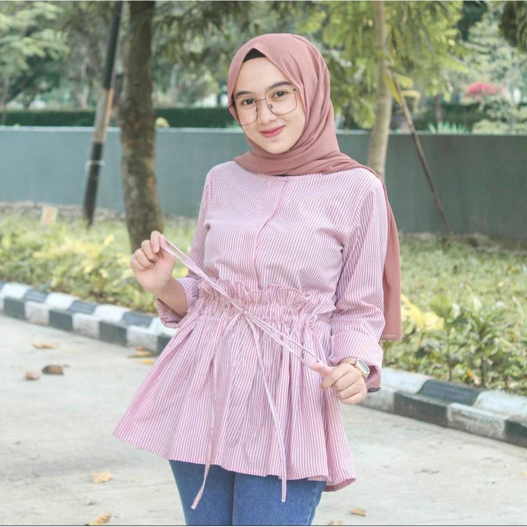 Weijia Fashion Blouse FIERNYN / NANDA OVERSIZE TOP BLOUSE / Blus Terbaru / Blus Wanita / Blus Lengan