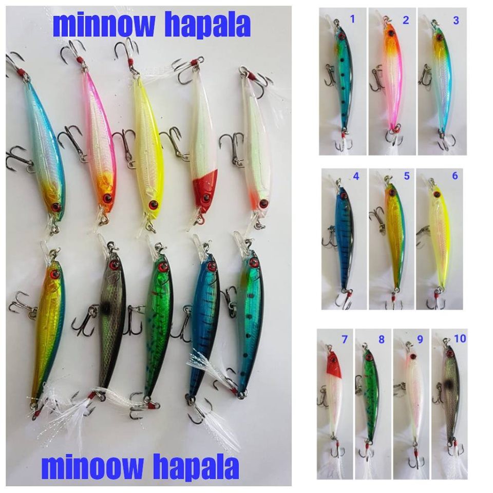 Minnow Hampala / Minnow Casting Panjang 9 cm Berat 7.2 gr Type Floating