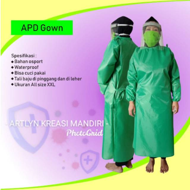 Baju APD Hazmat Gown Waterproof bisa cuci pakai