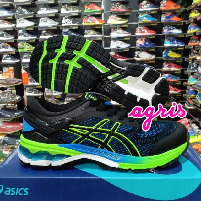 SEPATU VOLLY ASICS GEL-KAYANO 26 BLACK HIJAU PREMIUM