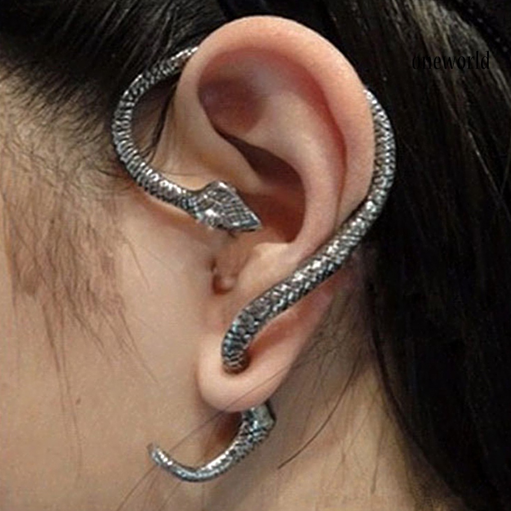 OW# 1Pc Fashion Punk Ear Cuff Snake Shape Earring Jewelry Accessory