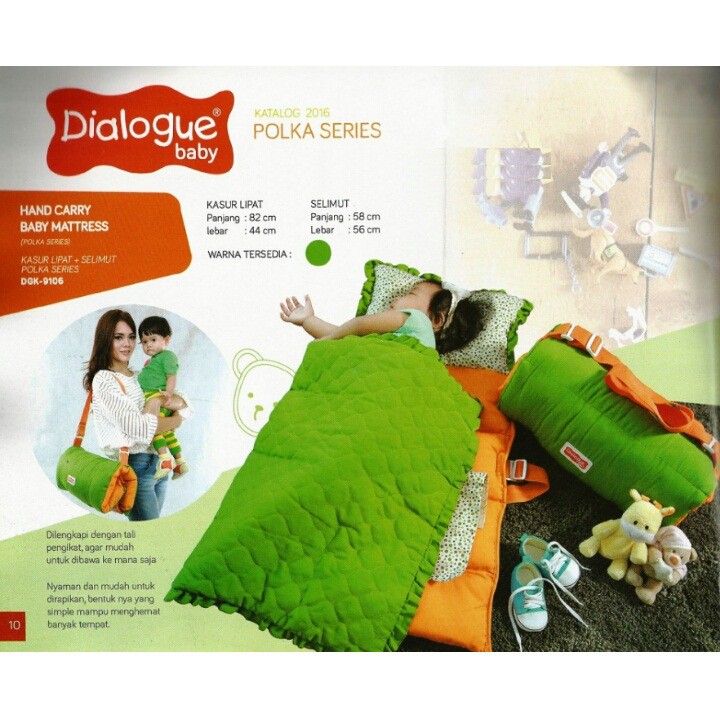 DIALOGUE BABY MATRAS KASUR LIPAT   SELIMUT BAYI POLKA SERIES DGK9106