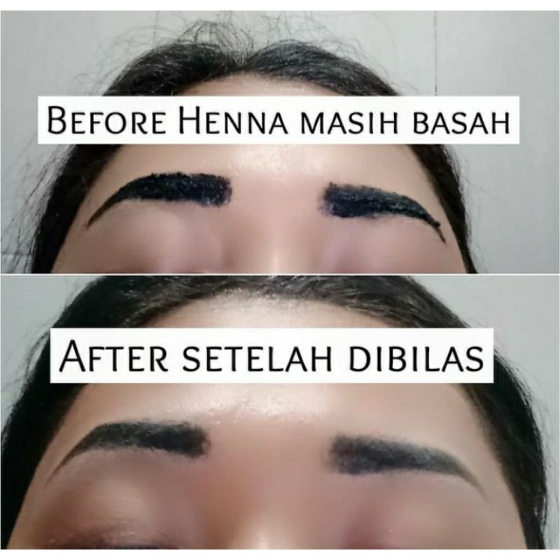 HENNA ALIS Set + FREE Kuas &amp; Sikat Alis 2 in 1 [ TATO ALIS Halal ]