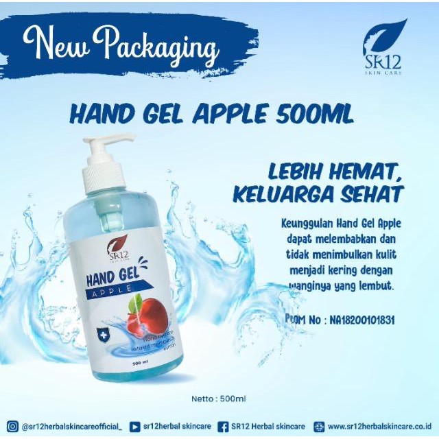 

HAND GEL APEL SR 12 PUMP 500 ML