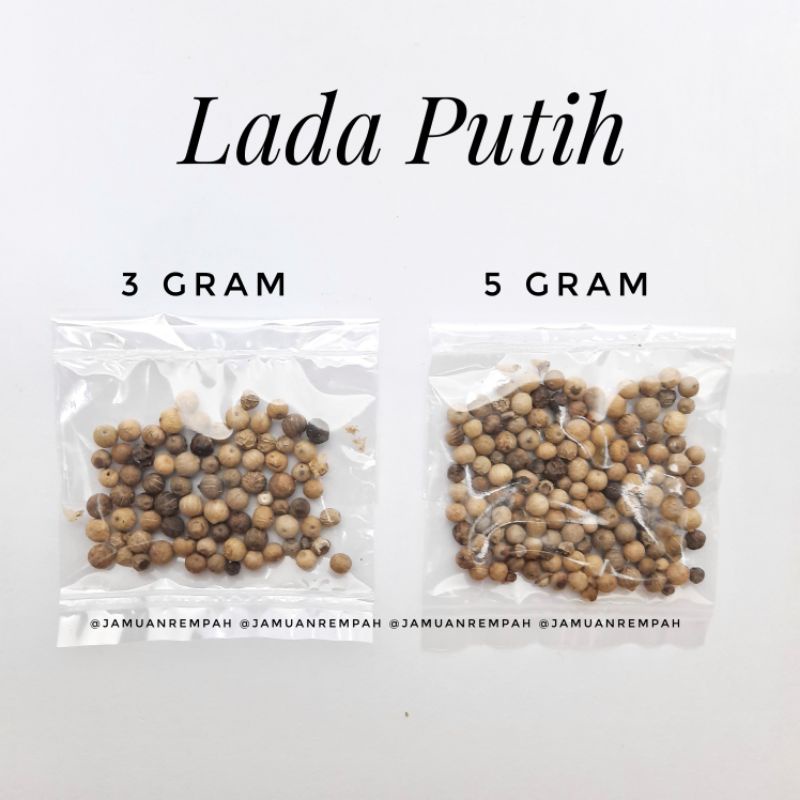 

Lada Putih Butir Ecer / Merica / White Pepper