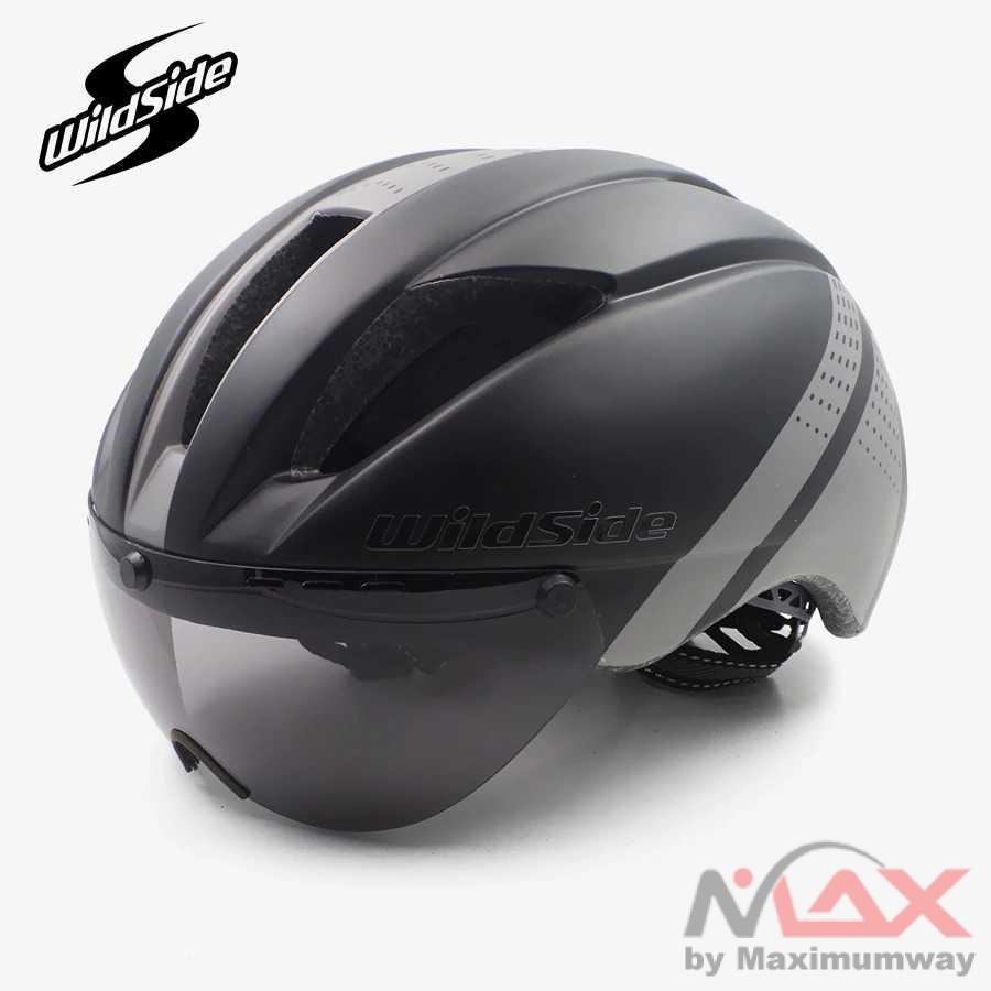 CAIRBULL Helm Sepeda Magnetic Visor Removable Lens - Size L (NO LOGO) Warna Hitam Abu-abu