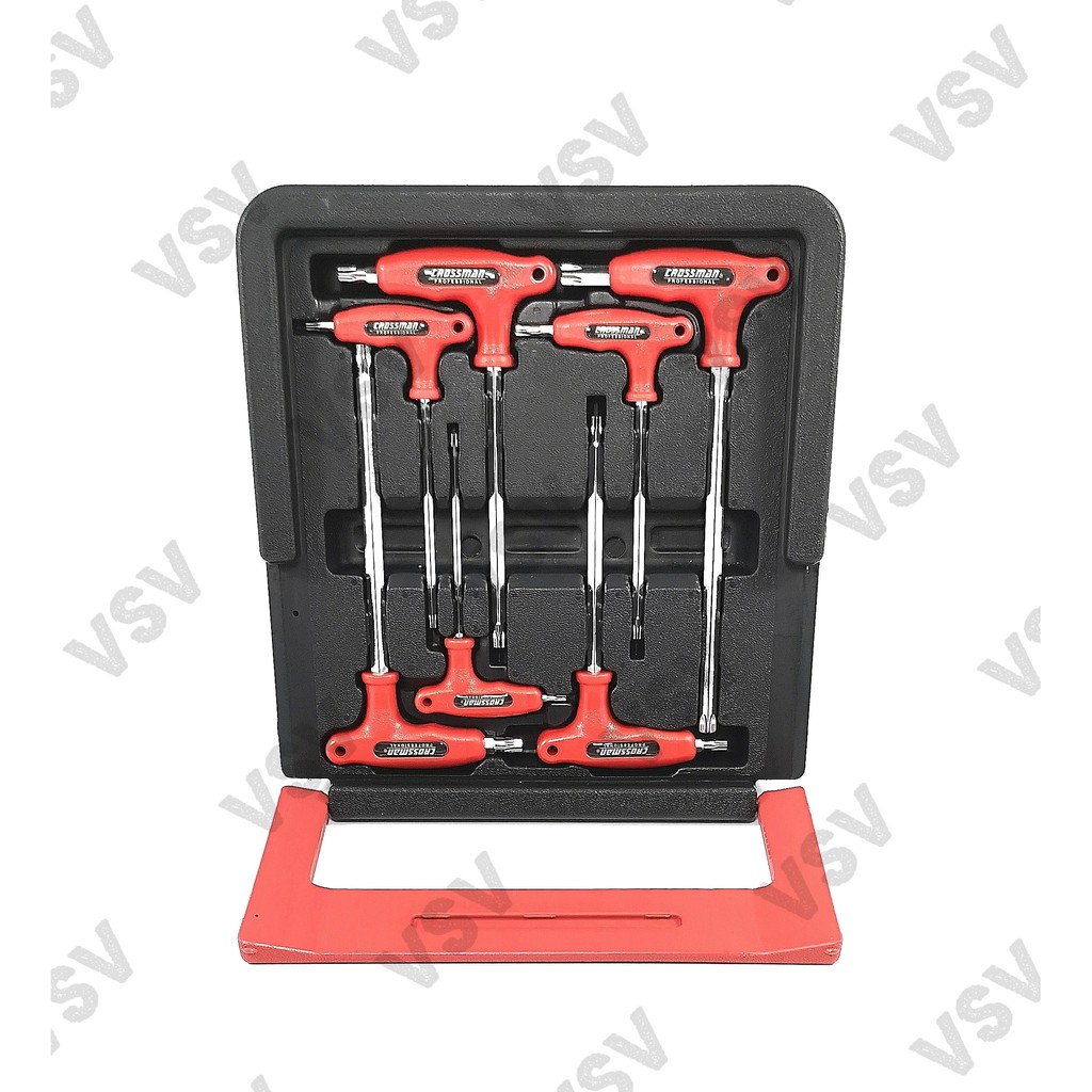 Gestar Kunci L bintang Set 7pc T-Handle Torx key set Kunci L Torx Gagang T