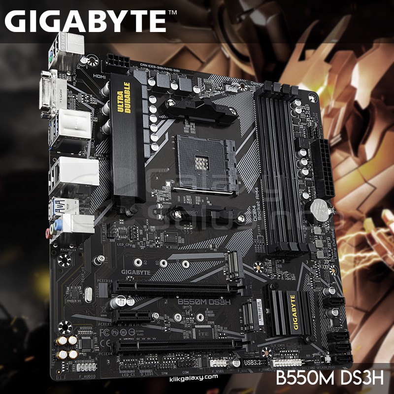 Gigabyte B550M DS3H (AMD AM4, B550, DDR4) Motherboard