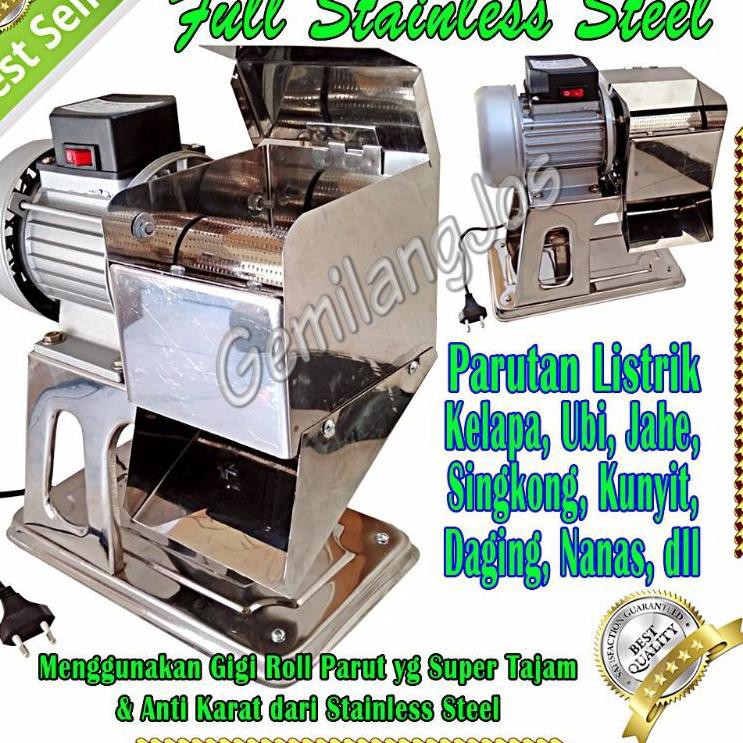 Diskon Promo.. Parutan Kelapa Listrik Mesin Parut Kelapa Singkong Nanas Kunyit Jahe Temulawak Serbag