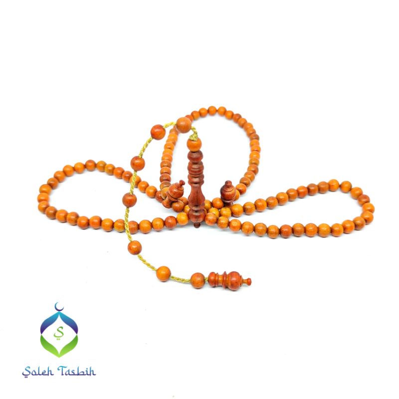 Tasbih Secang Super Size 6mm, Motif Bulat Isi 99 Butir_Bisa COD