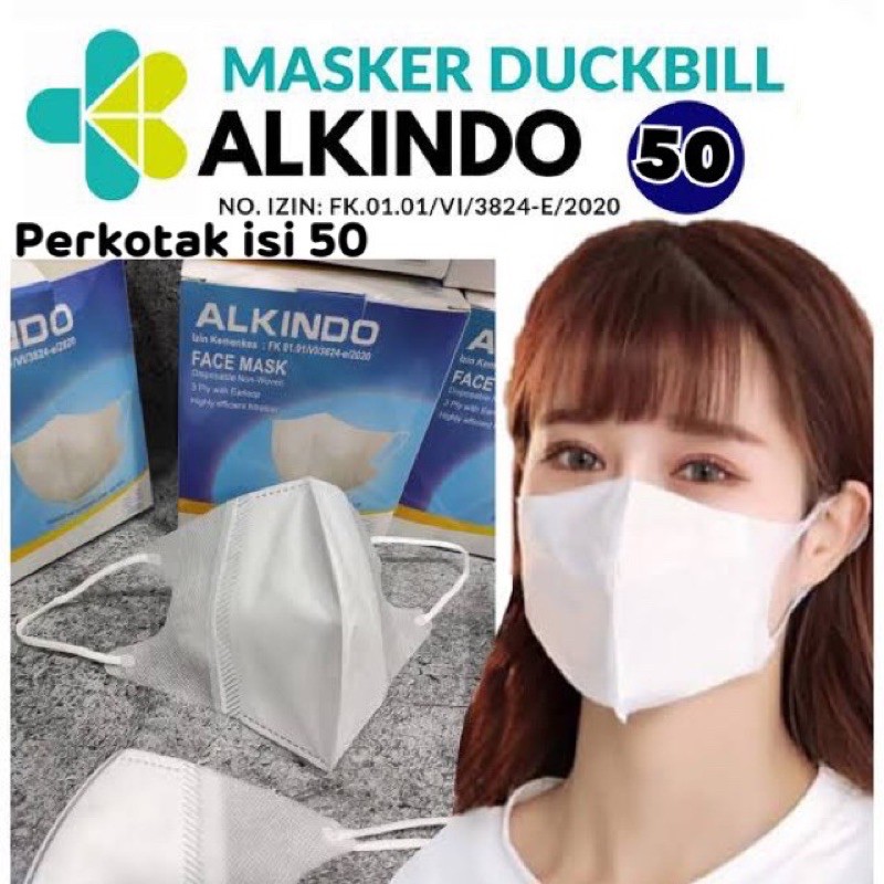 masker duckbill masker medis  satuan / harga per pcs ya high quality hitam putih