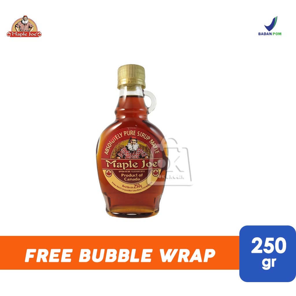 

Sirup Maple Joe/ Absolutely Pure Syrup Canada Grade A (Botol Kaca 250gr)