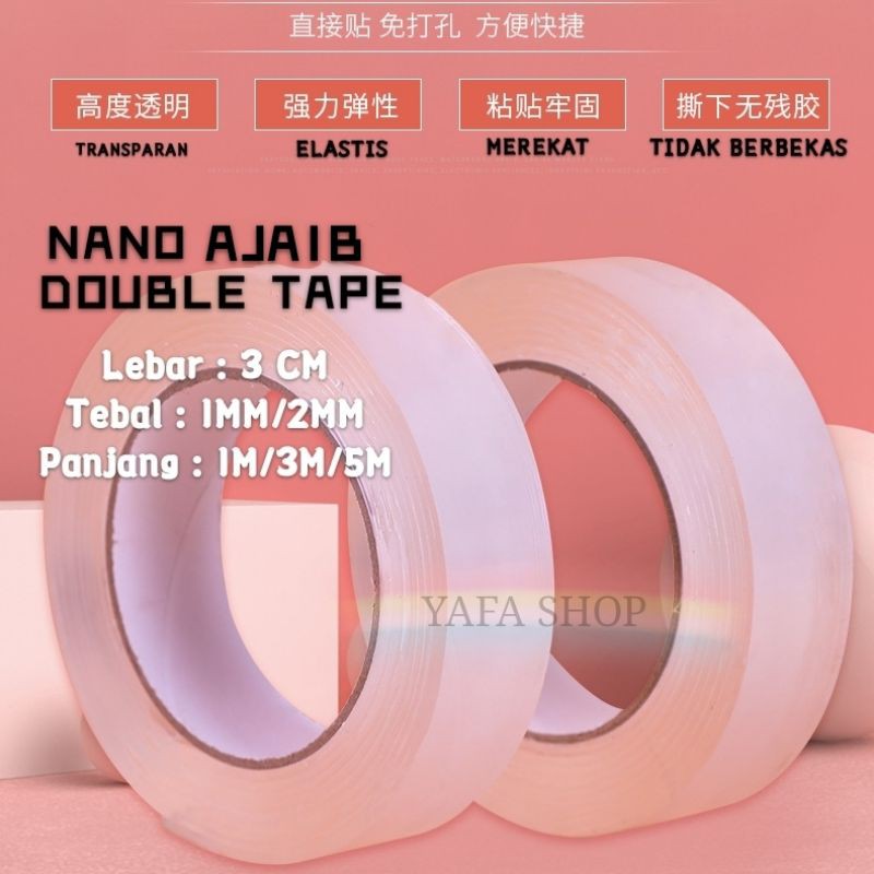 

TAMPILAN BARU 1MMx 300CM [GROSIR] DOUBLE TAPE NANO AJAIB