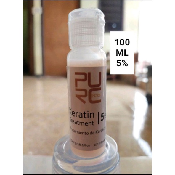 Pelurus Rambut Keratin PURC 5%  100ML hair Treatment Smoothing Pure Brazilian