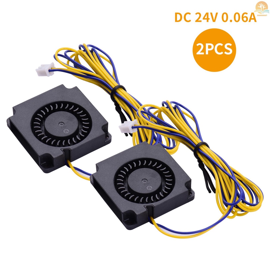 2pcs Blower Fan Brushless Cooling Fan 40*40*10mm DC 24V Compatible with Ender-3/Ender-3 Pro 3D Printer Extruder Hotend