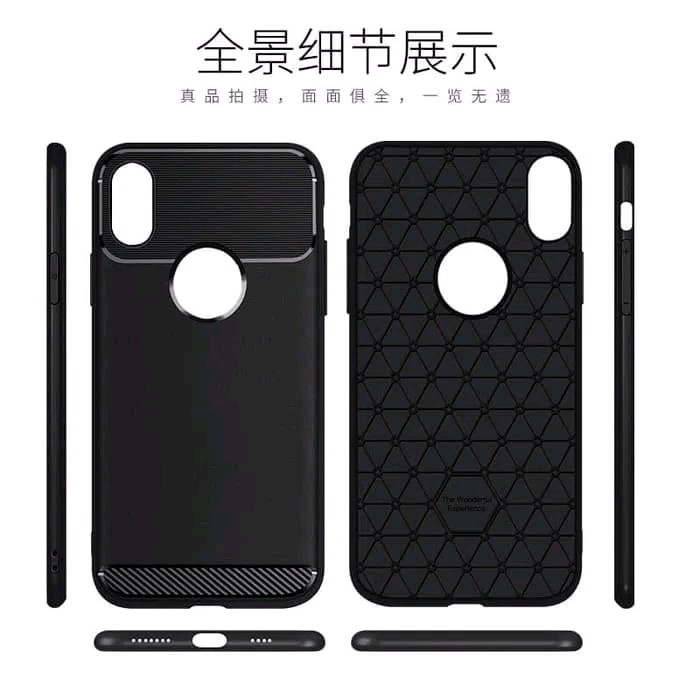 CASE SLIM FIT CARBON IPAKY IPHONE XS MAX SOFTCASE - FA