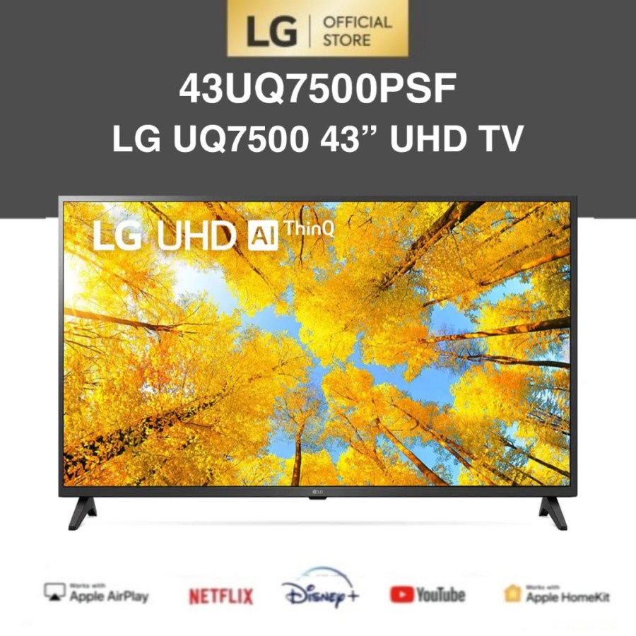 2022 LG 43UQ7500PSF / 43UQ7500 43” UHD 4K Smart TV ThinQ AI