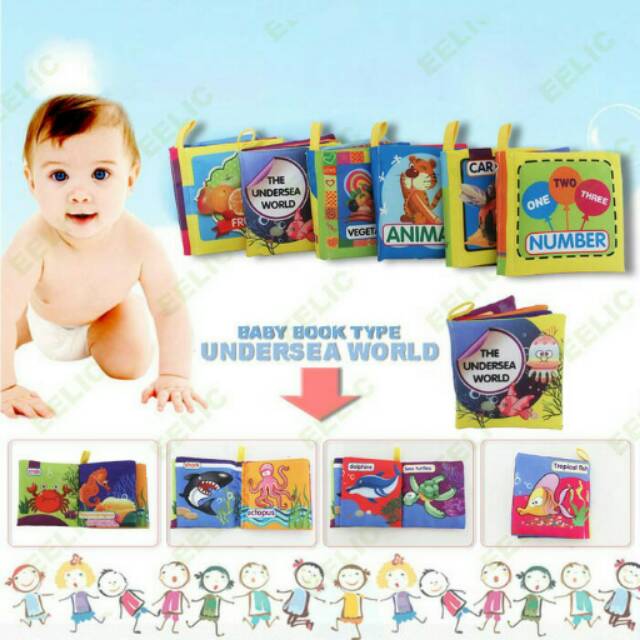 Mainan Bayi Buku Bantal Bayi tipe Binatang Laut