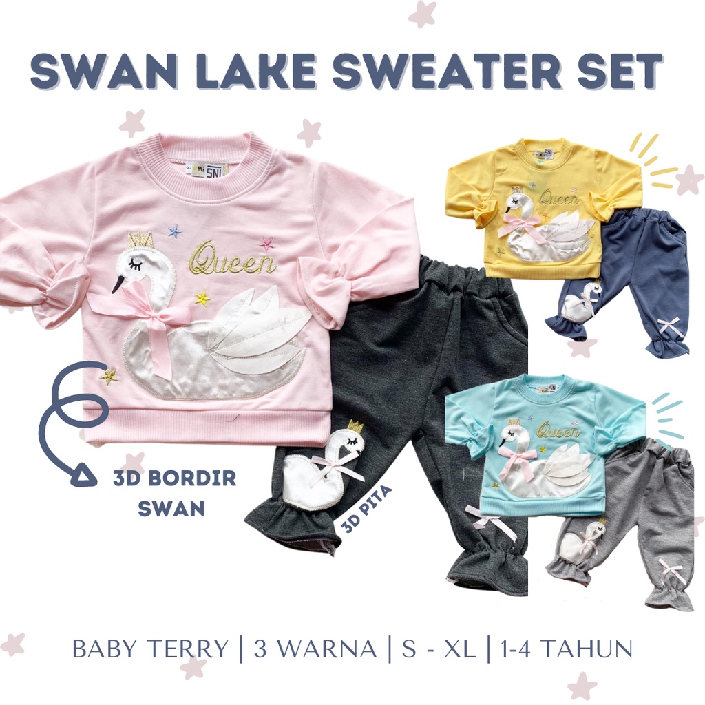 GROSIR SWAN LAKE SWEATER SET