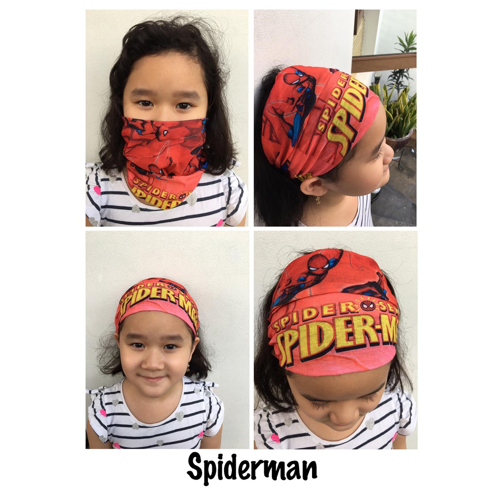 Penutup Muka / Masker / Bandana / Scarf / Face Mask Karakter Boy Girl