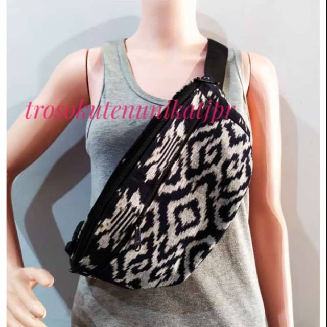 Tas Pinggang Tas Slempang Waistbag Pria Kain Tenun Troso HN 02