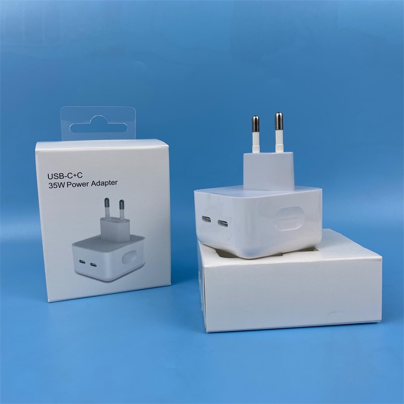 Adapter Charger PD Ganda 35W Kompatibel Dengan Tipe C / 35W Plug EU