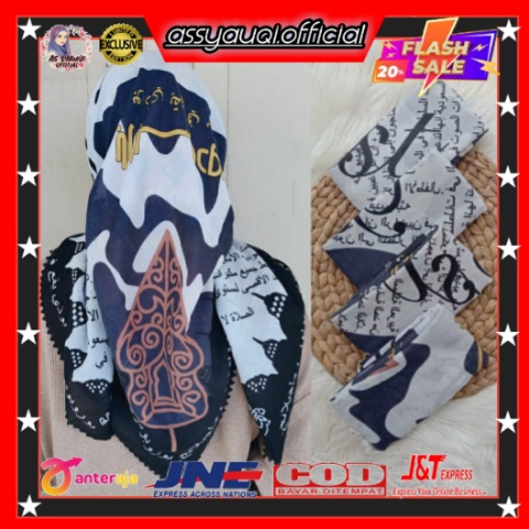 MOTIF KOREA/JILBAB MOTIF KOREA/HIJAB AKSARA/VOAL AKSARA/HIJAB AKSARA JAWA