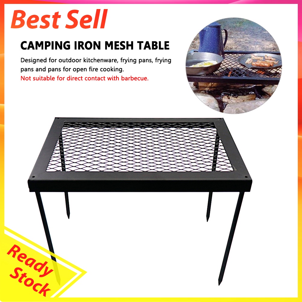 Reusable Outdoor Iron Net Table Camping BBQ Picnic Cooking Grill Mat Racks